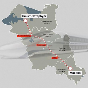 Строительство концессионного участка ВСМ Москва – Петербург начнут в конце 2024 г.